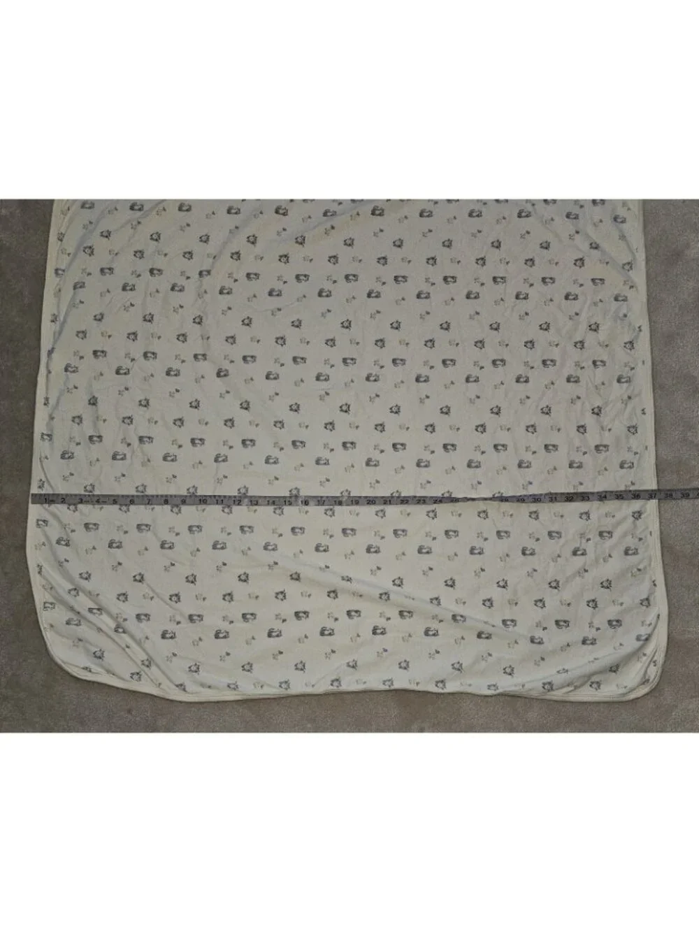 Jamie Kay Organic Cotton Baby Blanket Ivory 37x38 Swaddle Cat Butterfly Flowers